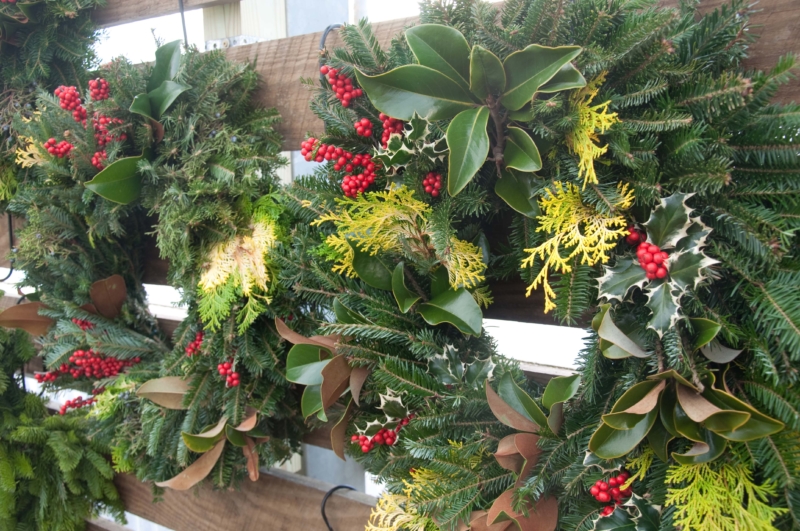 Fresh Holiday Wreaths, Christmas Shop