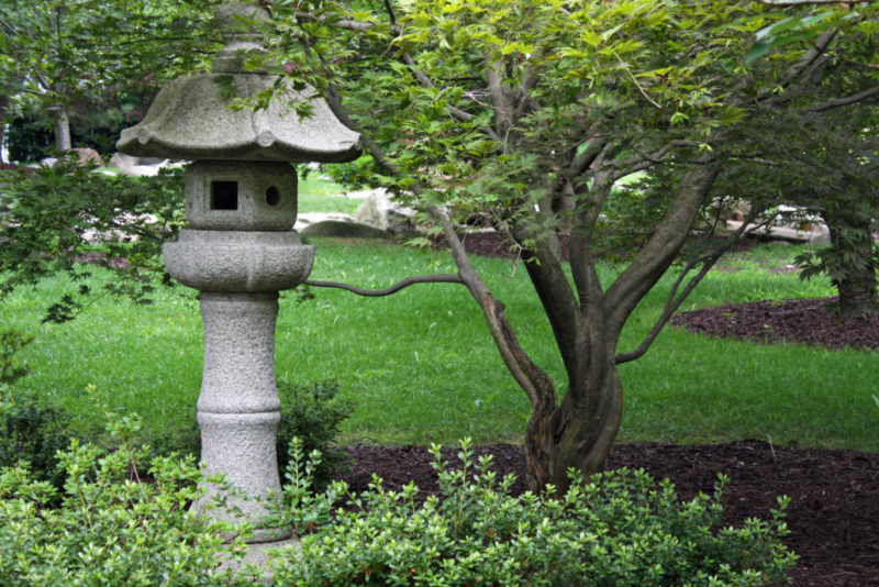 Stone lantern in Japanese Garden