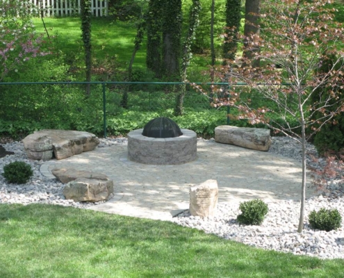 Rock Garden with Firepit