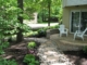 Cement Patio with Dry Stream Bed