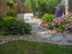 Dry Stream Bed for Drainage with Stepping Stones