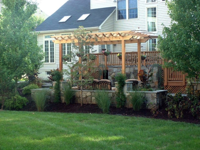 Natural Wood Pergola