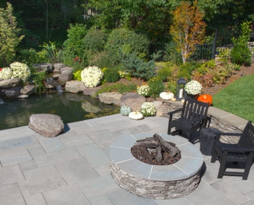 Pond with Firepit