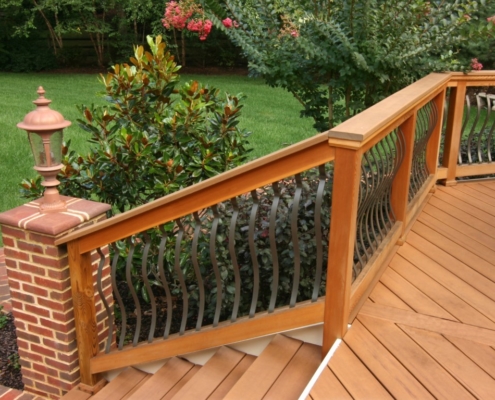 Wood Deck Railing Detail