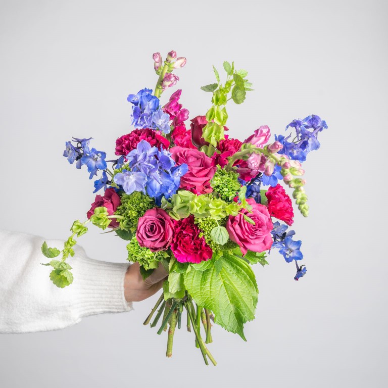 Valentine's Day Bouquet - Pink and Blue